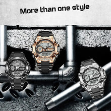 LIGE Men's Military Digital Watch - 50m Waterproof, LED Quartz Sport Timepiece