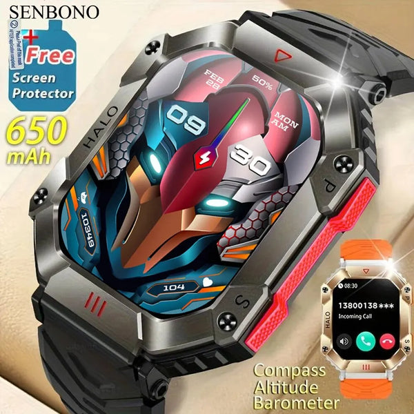 SENBONO 2023 Smartwatch - Outdoor GPS & Bluetooth